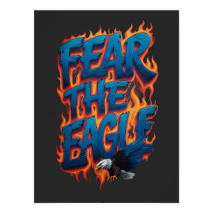 Furcht vor dem Adlerposter Fierce Bald Eagle Poster