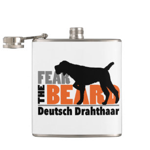 Furcht vor dem Bart - Deutsch Drahthaar Flachmann