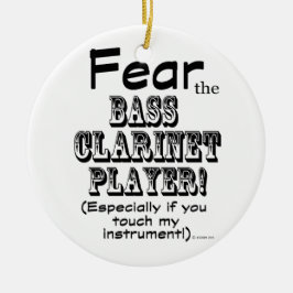 Furcht vor dem Bass Klarinettenspieler Keramik Ornament