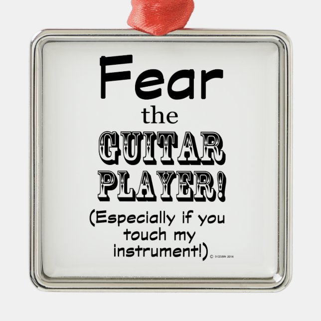 Furcht vor dem Gitarrenspieler Ornament Aus Metall (Vorne)