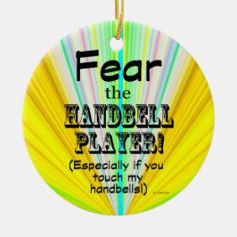 Furcht vor dem Handbell-Player Keramik Ornament