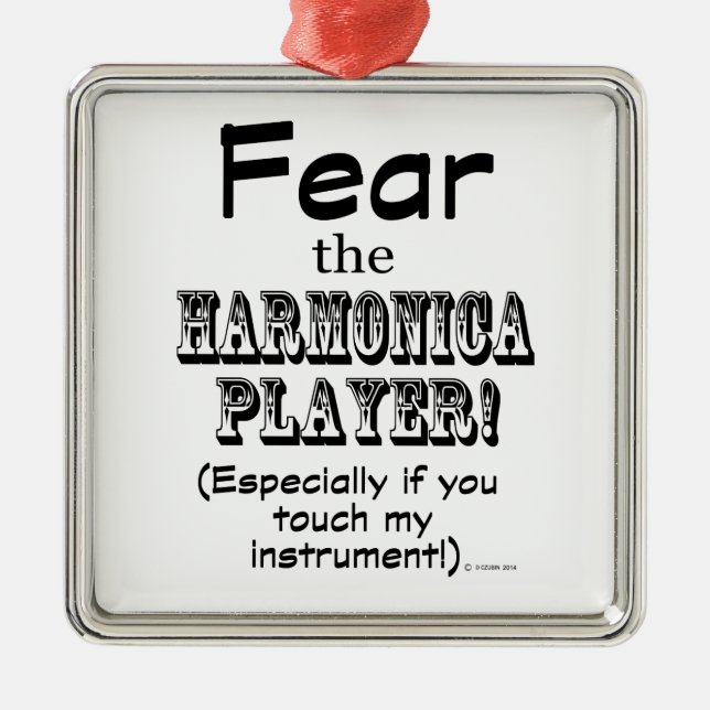 Furcht vor dem Harmonica-Spieler Silbernes Ornament (Vorne)