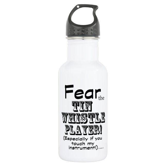 Furcht vor dem Zinn-Whistle-Spieler Trinkflasche (Vorderseite)