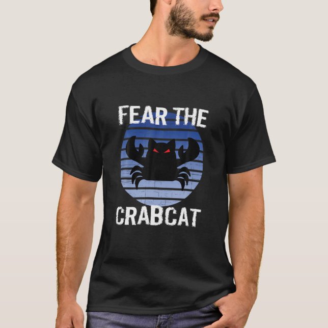 Furcht vor der Crabcat Funny Crab Katze Cryptid Cr T-Shirt (Vorderseite)