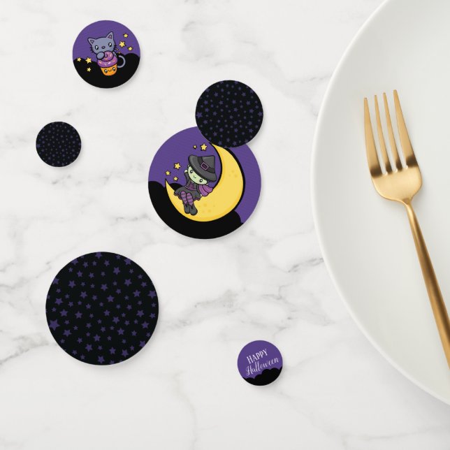 Furchtbar Niedliche Halloween-Hexe Konfetti (Gruppe)