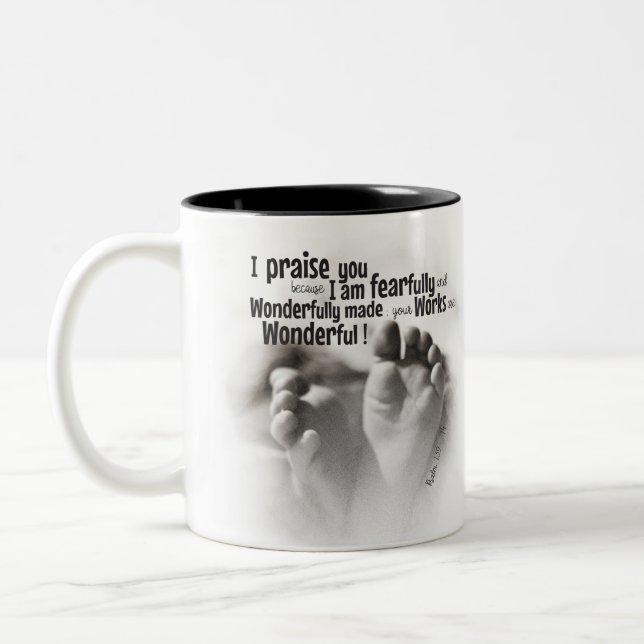 Furchtbar und wunderbar gemacht zweifarbige tasse (Links)