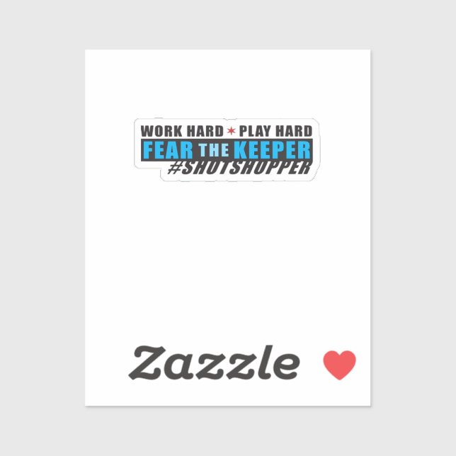 Fürchte den Hüter. Shostopper - hart arbeiten, spi Aufkleber (Blatt)