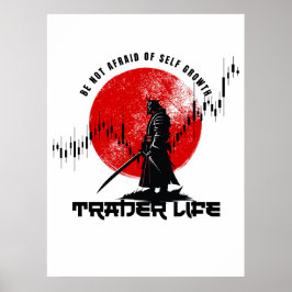 Fürchte dich nicht | Handelsmotivation | Samurai Poster