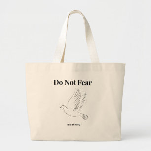 Fürchte dich nicht Jesaja 41:10 Minimalistische Ta Jumbo Stoffbeutel