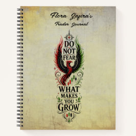 Fürchte dich nicht Vintage Phoenix Wachstumsdesign Notizbuch
