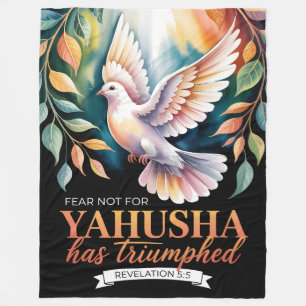 Fürchte dich nicht, Yahusha hat triumphiert Offenb Fleecedecke