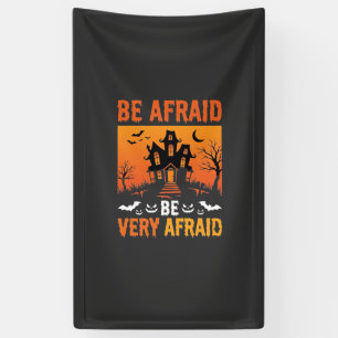Fürchte Dich Verrücktes Haus Halloween-Design Banner