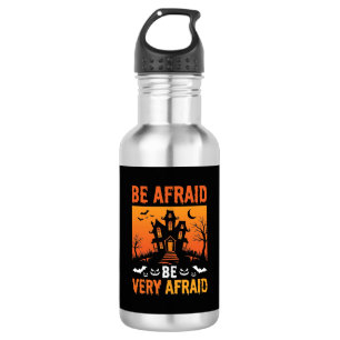 Fürchte Dich Verrücktes Haus Halloween-Design Edelstahlflasche