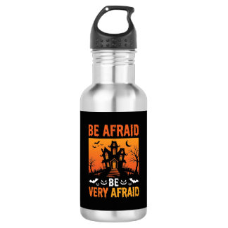 Fürchte Dich Verrücktes Haus Halloween-Design Edelstahlflasche