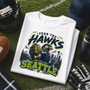 Fürchte die Hawks Seattle Football Fan Spieltag T-Shirt