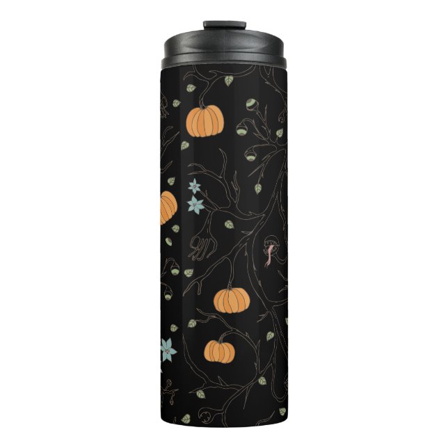 Furchteinflößender Wein für Halloween Noir Thermosbecher (Vorderseite)