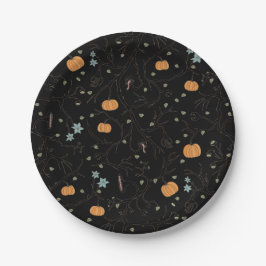 Furchteinflößender Wein für Halloween Pappteller