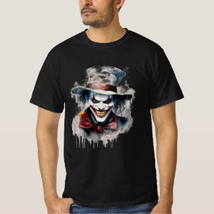 Furchteinflößendes Gesicht: böses Clown-Lächeln zu T-Shirt