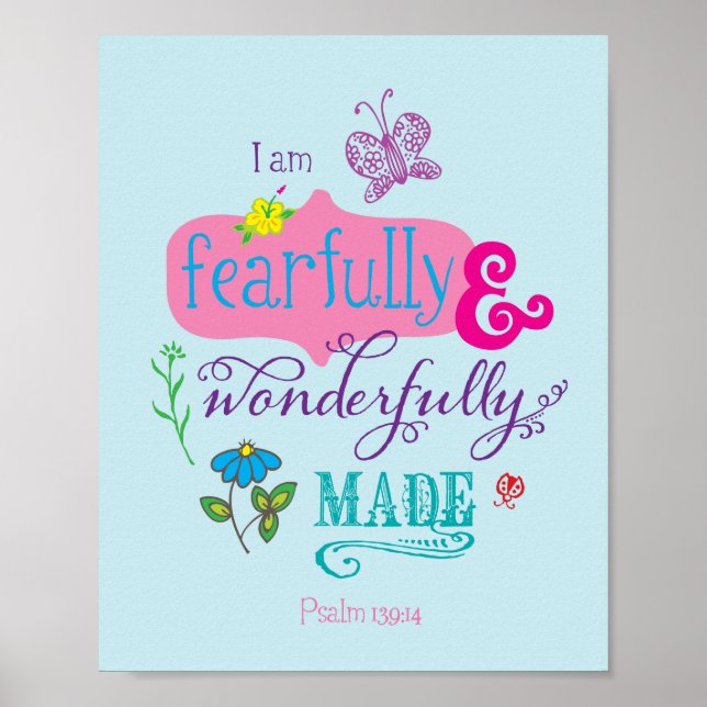 Furchterregend und wunderbar Made Scripture Giro A Poster (Vorne)