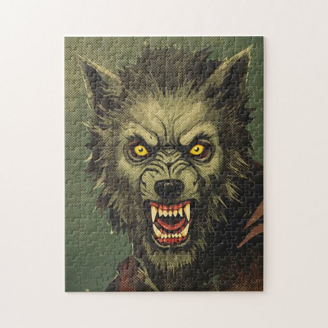 Furchterregende Werwolf-Horror-Illustration (Vertikal)