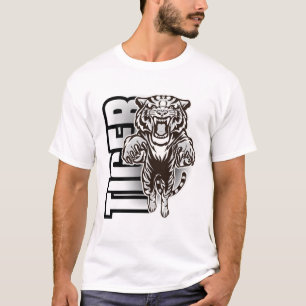 Furchterregendes Tigerbrüllen-Grafik T-Shirt