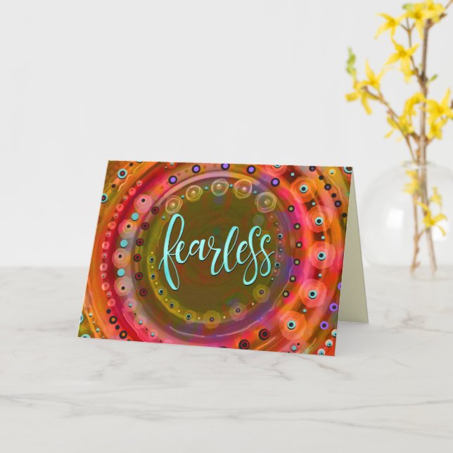 Furchtlos bunt whimsical Modern Trendy Fun Karte (Gelbe Blume)