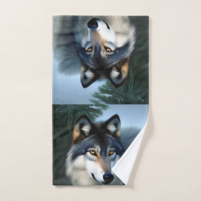 Furchtlos der arktische Wolf, Handtuch (Handtuch)