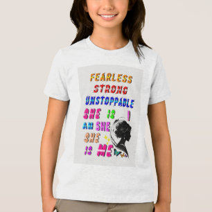 Furchtlos stark und unaufhaltsam ist sie Tri-Blend shirt