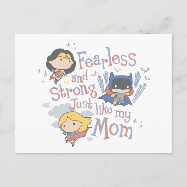 Furchtlos und stark, genau wie meine Mama Postkarte (Vorderseite)