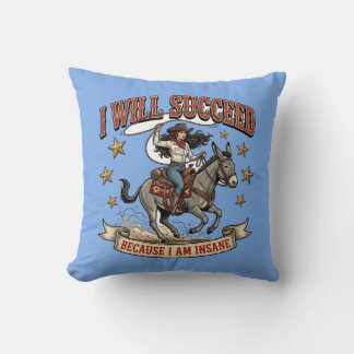 Furchtlose Cowgirl Western-Abenteuerfahrt Kissen