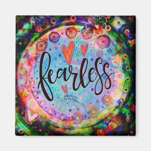 Furchtlose Hübsche florale Trendy ONE WORD Inspiri Magnet