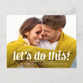 Furchtlose Liebe, die FARBE Save the Date Postkarte