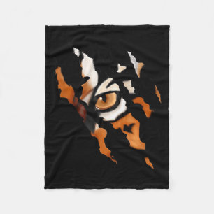Furchtlose Tigerkatzenaugen-Kralle-Silhouette Fleecedecke
