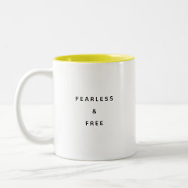 Furchtlose und freie Typografie moderne zweifarbig Zweifarbige Tasse