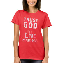 Furchtlose Vertrauens-Gott-T-Shirts Chrisian