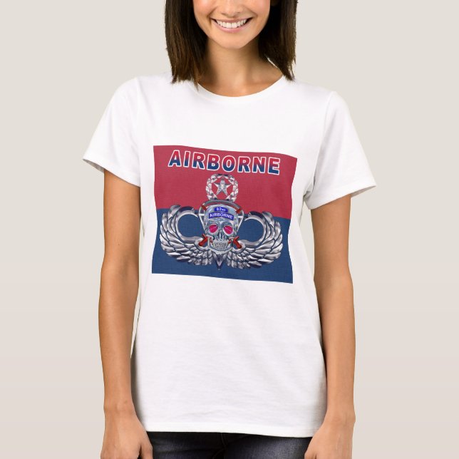 Furchtloser 82. Im Flugzeug Geschäftsbereich T-Shirt (Vorderseite)