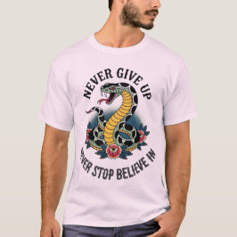 Furchtloser Geist: Kühne Schlange und Rose Kunstwe T-Shirt