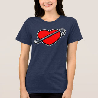 Furchtloser Herzensbrecher Anime-Herzen Brecheisen Tri-Blend Shirt