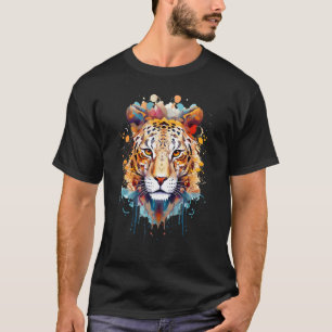Furchtloser Jaguar-Gesicht-Großkatzenliebhaber-Kun T-Shirt