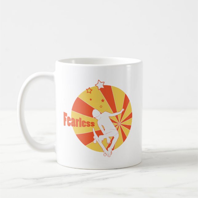 Furchtloser Skater Jumping Kaffeetasse (Links)