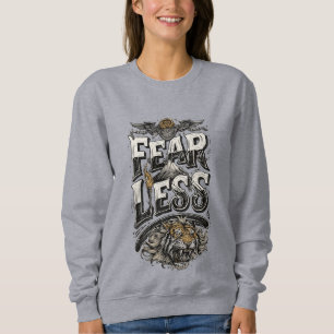 Furchtloser Tiger-Berg-Motivations-Grafik-Sweatshi Sweatshirt