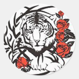 Furchtloser Tiger - grenzenlos Runder Aufkleber