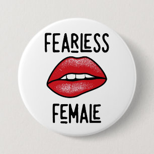 Furchtloser weiblicher Button
