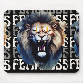 Furchtloses Brüllen – Kühner Löwe Mousepad