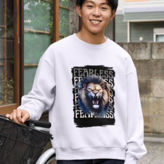 Furchtloses Brüllen – Kühner Löwe Sweatshirt