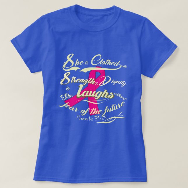 Furchtloses Brustkrebsbewusstsein T-Shirt (Design vorne)