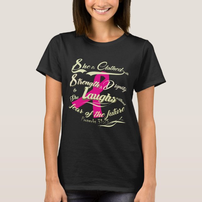 Furchtloses Brustkrebsbewusstsein T-Shirt (Vorderseite)