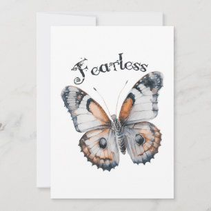 Furchtloses Butterfly-Aquarellbild, Angst Dankeskarte