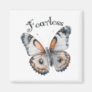 Furchtloses Butterfly-Aquarellbild, Angst Magnet