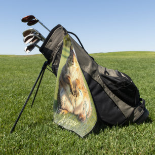 Furchtloses Fuchs-Hörnchen Tier Golfhandtuch